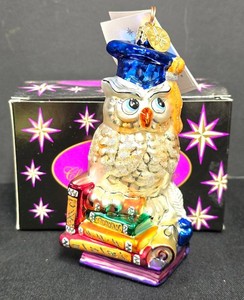 Ll-FR - Christopher Radko Hoo Knows More Ornament New in Box