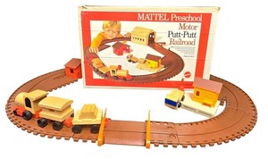 Ll-FR - Vintage Mattel Preschool Motor Putt-Putt Railroad 20-Piece Set