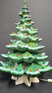 Ll-FR - Vintage Ceramic Christmas Tree 24 in Four-Piece
