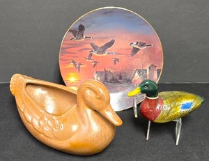 Ll-FR - Collector Plate, Duck Planter & Duck Bottle Opener Terry Redlin Francoma Mixed Lot