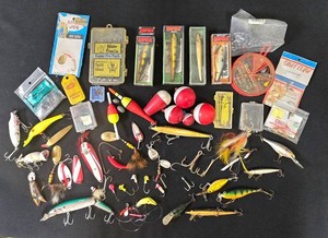 Ll-FR - Fishing Lures & Tackle Mixed Lot Vintage Rapala, Eagle Claw, Water Gremlin