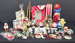 Ll-FR - Christmas Ornaments & Decor Mixed Lot White House, Twins & Handmade