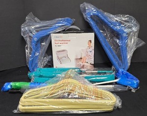 LL-L - Velvet Hangers, Foot Warmer & Dusters Mixed Lot