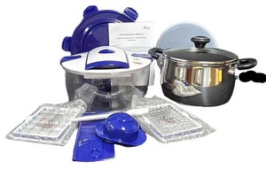LL-BR - Cookware Set - Cooks Essentials Pot & Genius Salad Chopper Junior Set New