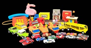 LL-BR - Vintage Toy Mixed Lot Fisher-Price, Vintage Redline Hotwheels