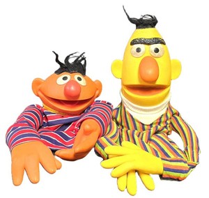LL-BR - Vintage Hand Puppets - Vintage Bert & Ernie Muppets