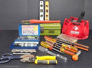 LL-BR - Toolbox & Tools Mixed Lot Husky Carryall