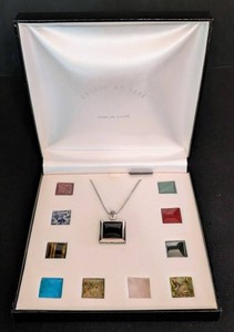 DR - Sterling Silver Necklace & Pendant With Interchangeable Stones