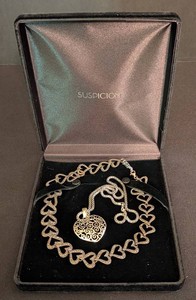 Sterling Silver Heart Necklace Set