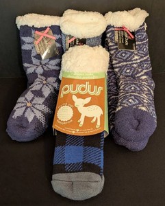 LR - Puddus Sherpa Lined Slipper Socks (Lot of 4)