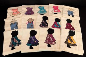 SR - Vintage Applique Dish Towels (Lot of 14)