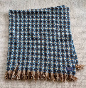 SR - Vintage Wool Throw Blanket - Pendleton Virgin Wool 48 X 54