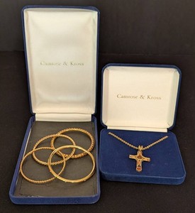 DR - Jackie Kennedy Jewelry Set - Vintage Camrose & Kross Bracelets & Necklace