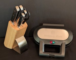 Wolfgang Puck Knife Set & Puff Pastry Maker