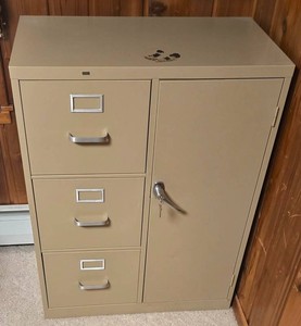 Metal Storage Cabinet Locking 3-Drawer File Cabinet