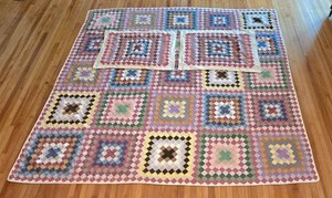Patchwork Quilt Set - Quilt & Pair of Shams Handcrafted Style