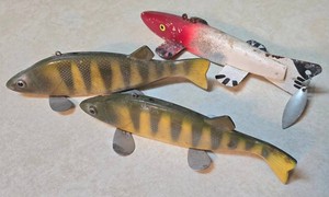 Vintage Wooden Fishing Lures (Lot of 3)