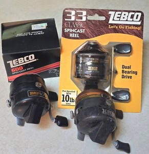 Spin Cast Reels - Zebco 600 & 33 Classic (Lot of 3)