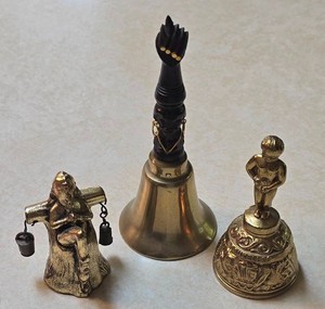 Brass Bells & Figural Decor (Lot of 3)