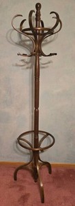 Vintage Coat Rack - Wooden Rotating Hall Tree