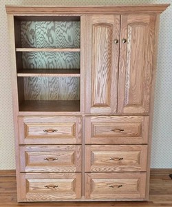 Oak Entertainment Cabinet Custom Made