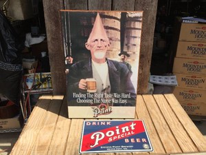 POINT BEER Advertiser Signs - with John Zappa Signature