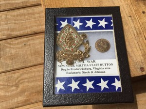 Antique Civil War - Dug Button Display