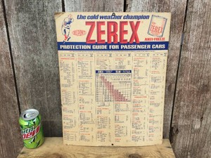 1966 ZEREX Anti-Freeze Information Table 13 12 x 17