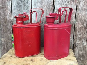 Vintage JUSTRITE  PROTECTOSEAL - 1 Gallon Safety Fuel Cans - Good