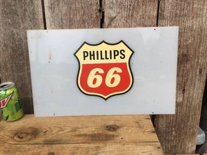 Vintage PHILLIPS 66 - Acrylic Gas Pump Sign 19 x 11 12