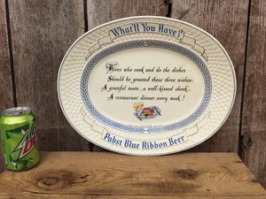 1954 PABST Blue Ribbon Beer - Inspirational Platter 15 12