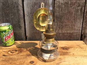 Vintage KOSMOS BRENNER Oil Lamp with HangerHeat ShieldDeflector