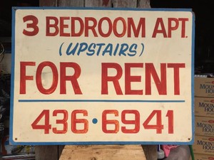 Vintage Americana 3 bedroom Apt. For Rent 48 x 36 Plywood