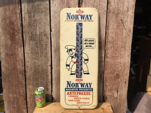 Vintage CSC NORWAY Anti-Freeze Advertiser Metal Thermometer 9 34 x 25 12