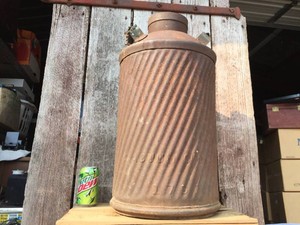 Antique VACUUM OIL - Fuel Can - Look This Up
