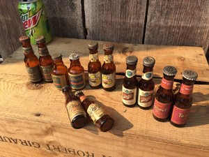 Vintage Small Glass Beer Bottle SamplersSalt & Peppers