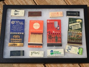 Vintage FEATURES  SLIM Matchbooks Display