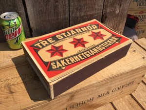 Vintage Sweden - TRE STJARNOR - Large Matchbox 12 x 8 x 3 Empty