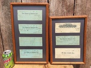 Framed Bank Notes from 1888 - Thats 138 years