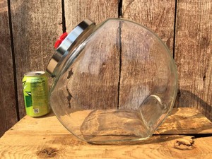 Large Countertop Glass Candy Jar - Older GlassNewer Cover