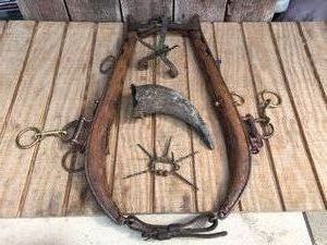 Vintage HAMES - Bison Horn - Weaning Tool - Forged Iron