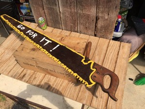 OLD DISSTON 2 Handle Saw - 54 - Painted