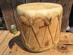 Natural Wood  Rawhide 2 Sided Drum 12 x 12