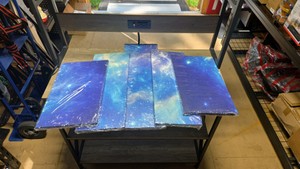 5 Panel Wall Art - Blue