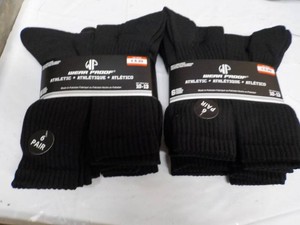 12 pair Black Wear Proof size 10-13...