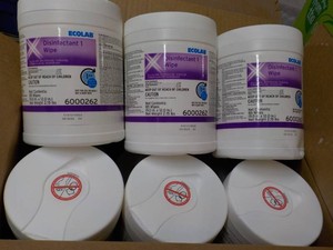 6 Ecolab 85 Wipes each Disinfectant...