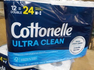 12 Double Rolls Cottonelle 1 ply To...