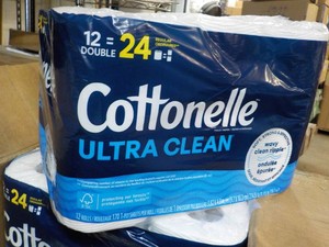 12 Double Rolls Cottonelle 1 ply To...