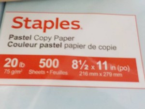 20 lb. box Staples 5000 Sheets Blue...