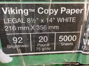Viking 5000 Sheets Legal Size 8 12...